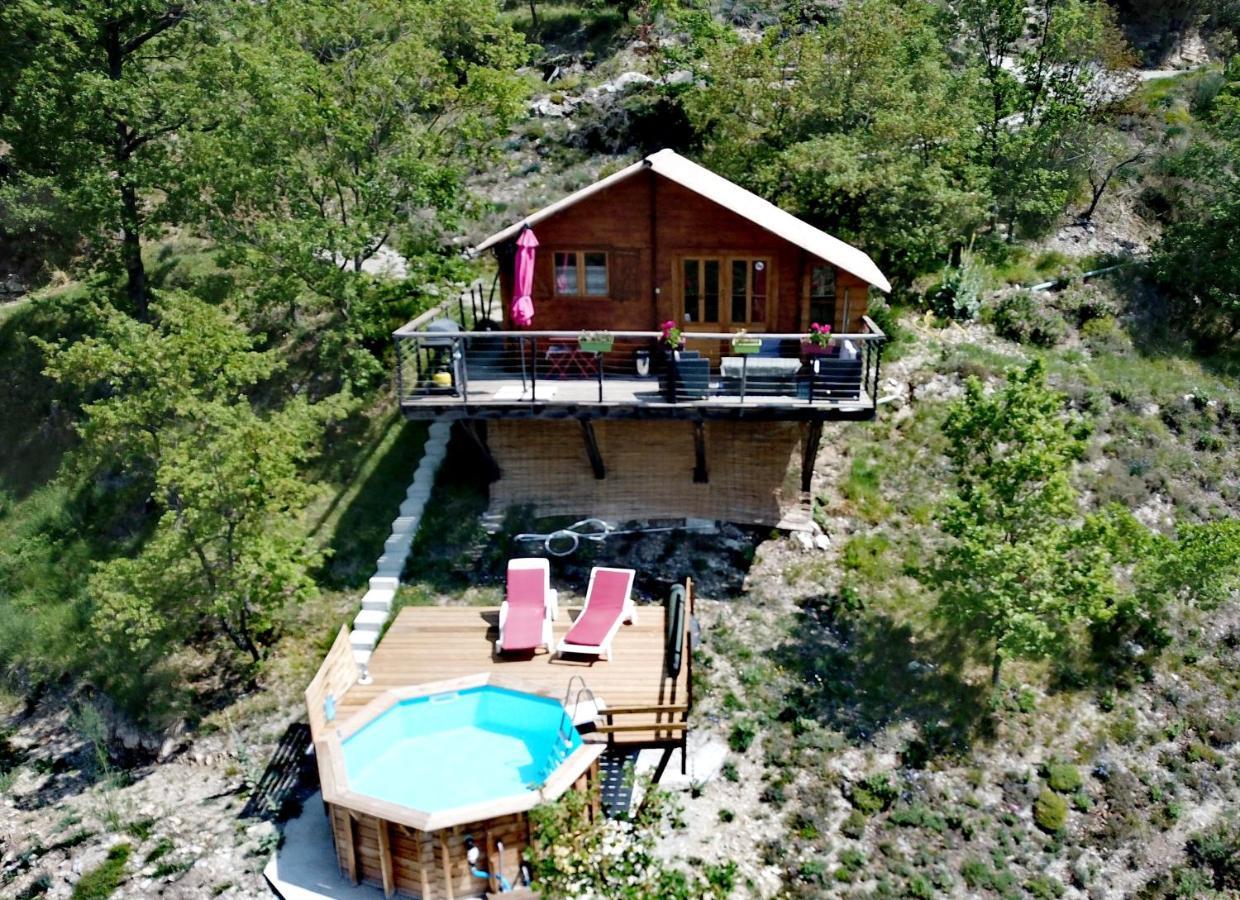 Chalet Sur Pilotis Avec Piscine Privee Lucéram Zewnętrze zdjęcie