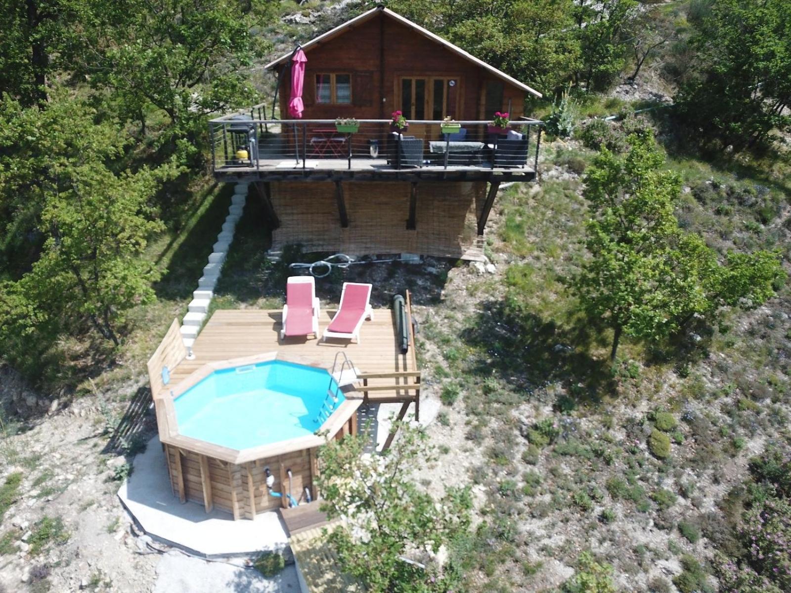 Chalet Sur Pilotis Avec Piscine Privee Lucéram Zewnętrze zdjęcie